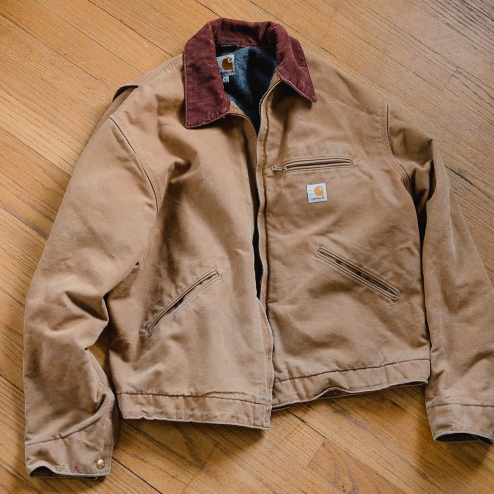 Carhartt Sandstone Duck Flannel-Lined Jacket